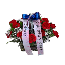 [바구니-80]카네이션 바구니-레드
